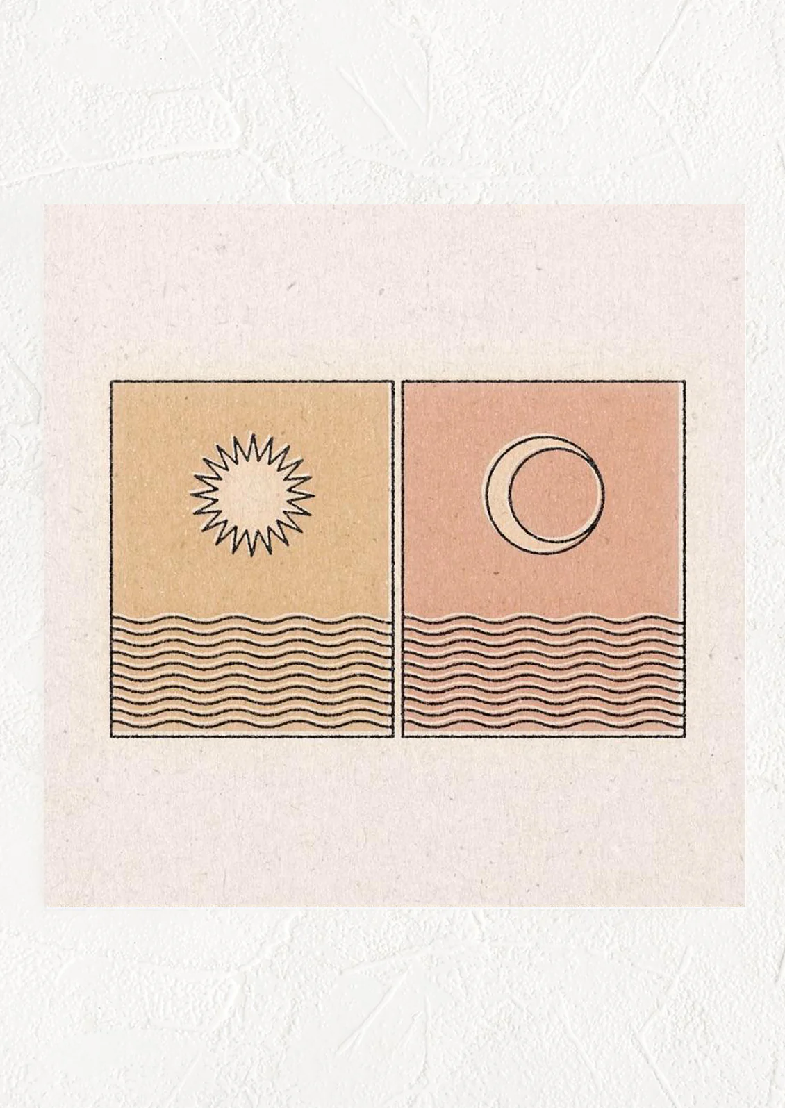 Sun & Moon Over Water Print