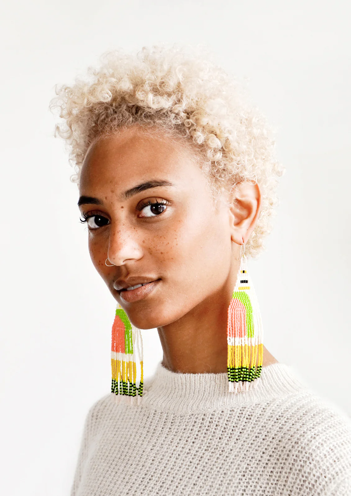 Sunshine Groove Beaded Earrings