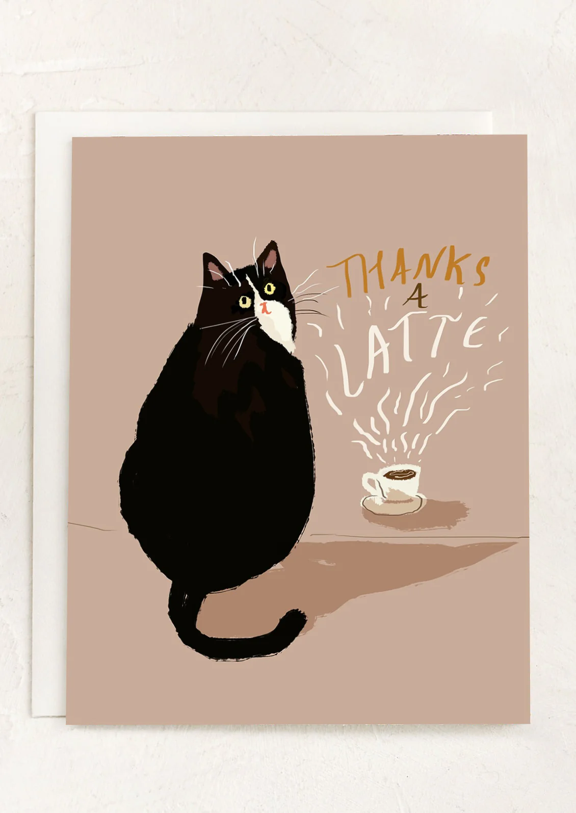 Thanks A Latte Cat Card