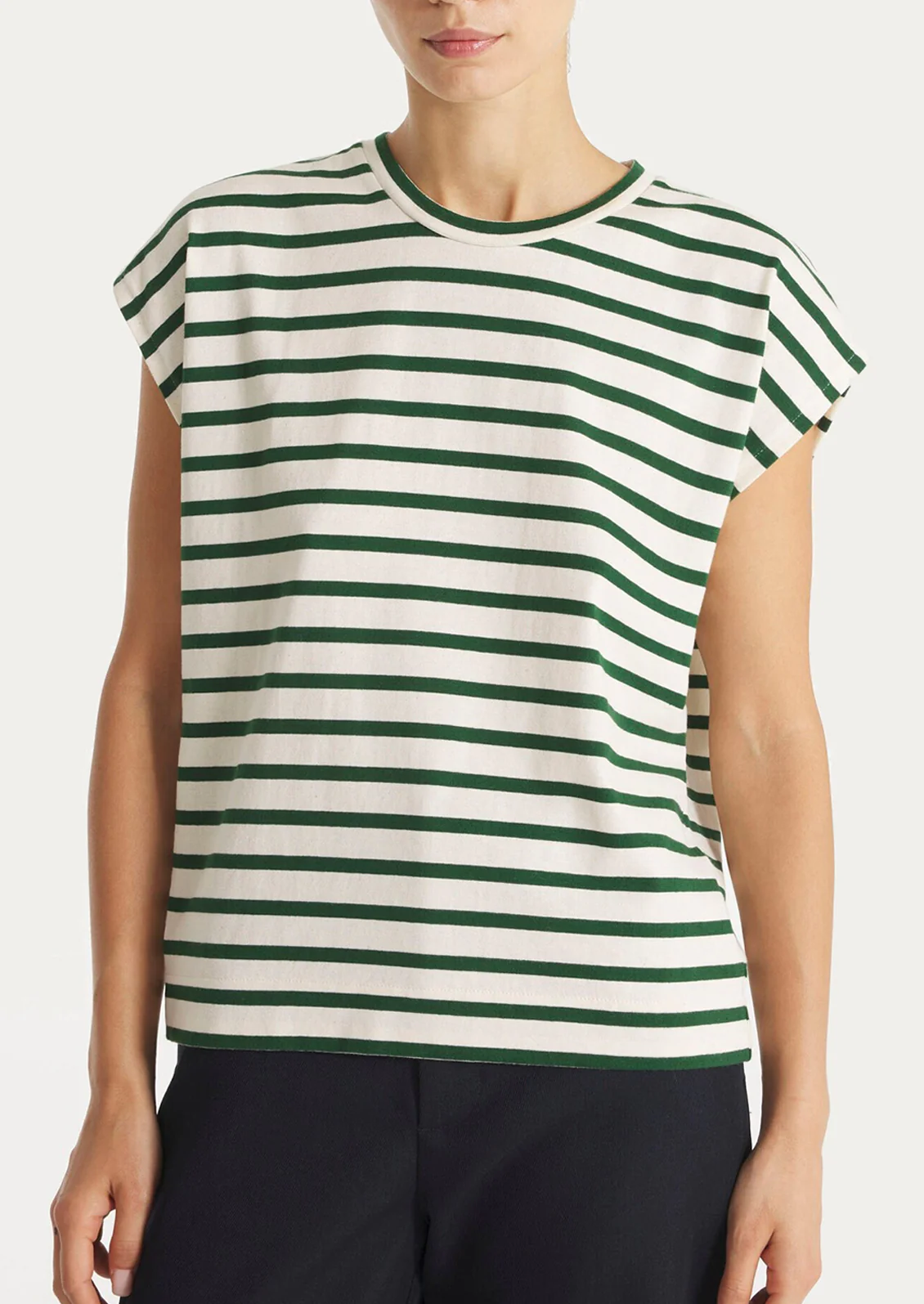 Theoxane Striped Cotton Tee - Image 2