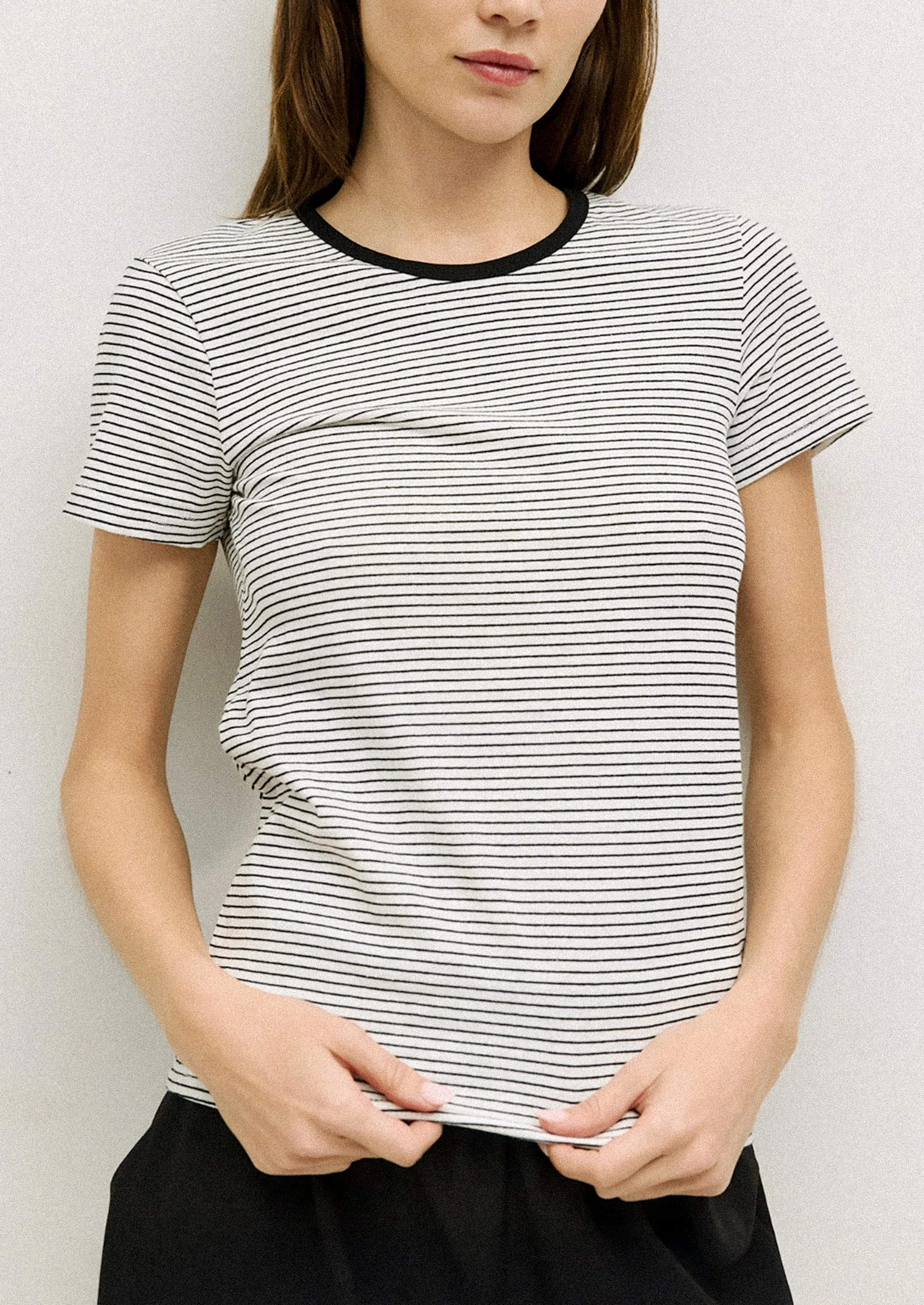 Thom Striped Ringer Tee