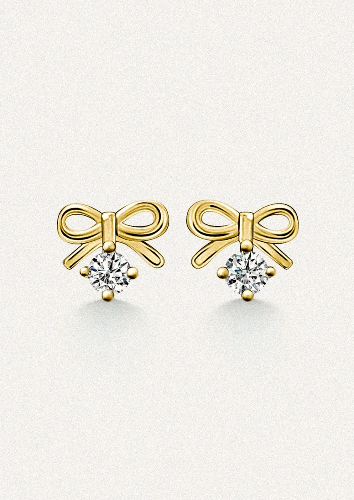 Tiny Bow with Crystal Studs