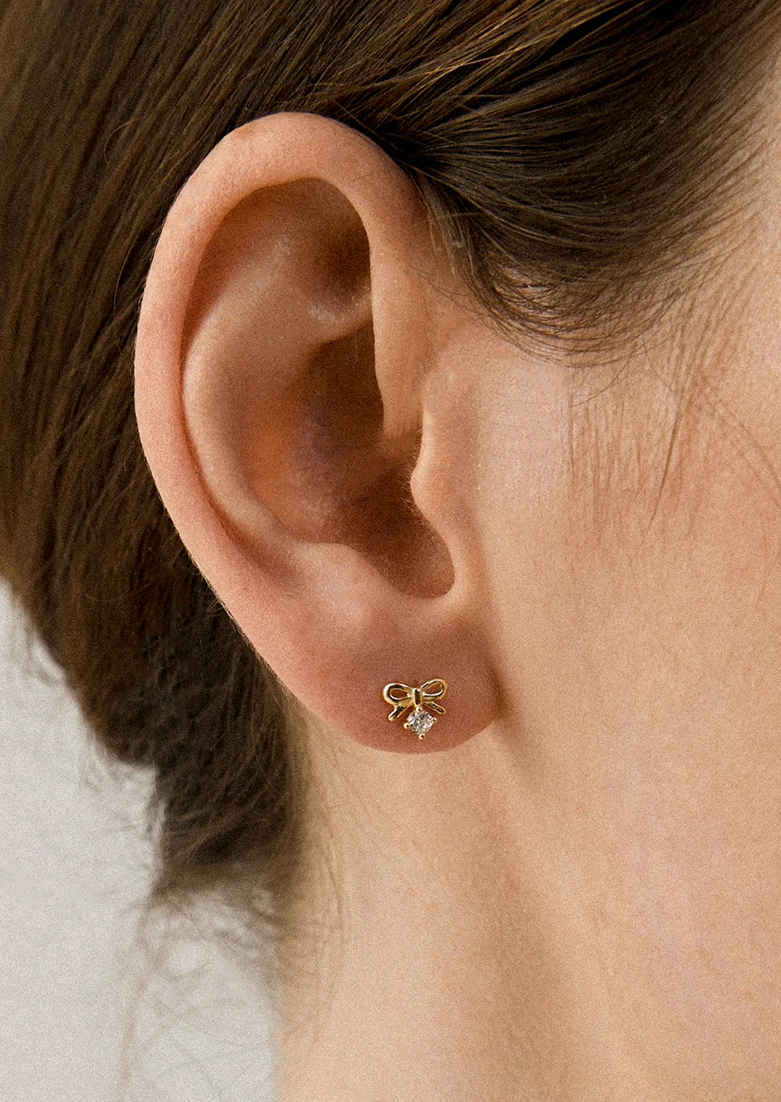 Tiny Bow with Crystal Studs - Image 2