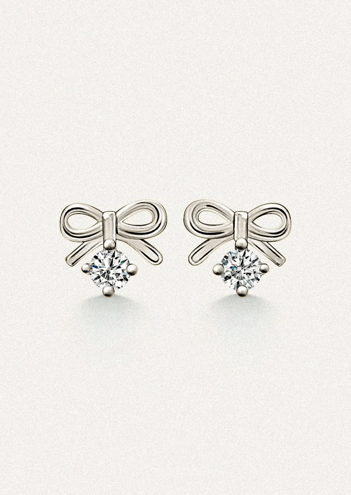 Tiny Bow with Crystal Studs - Image 3