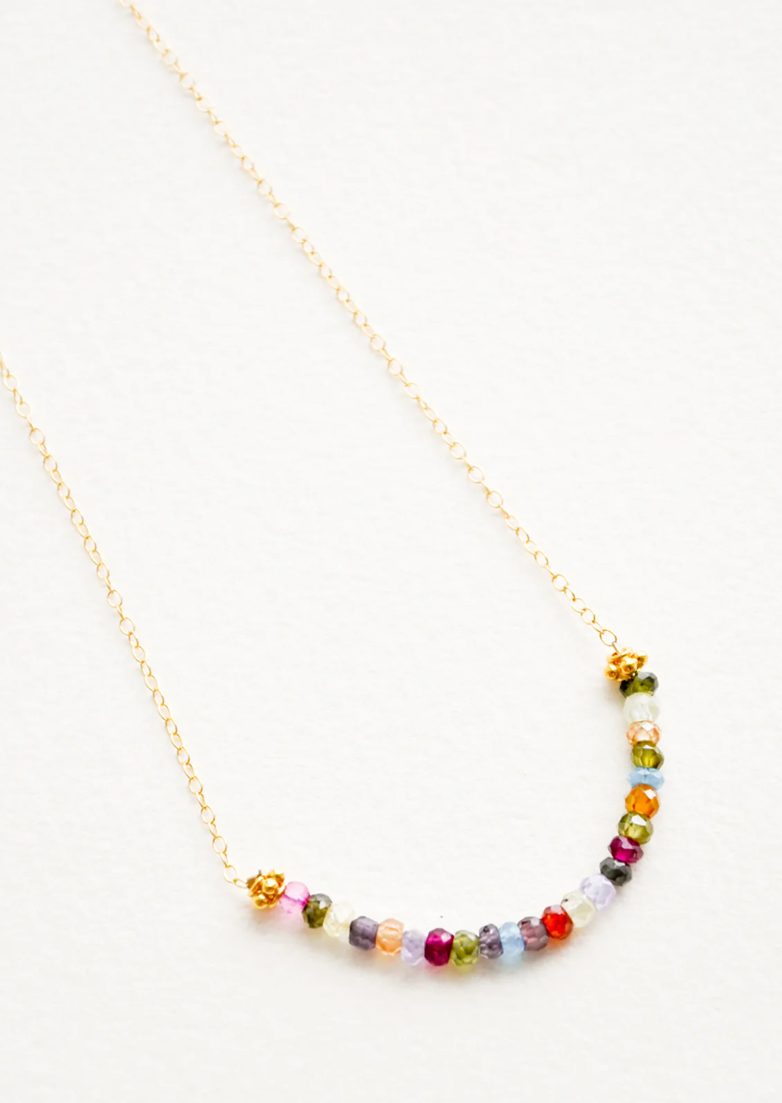 Tiny Row of Gems Necklace