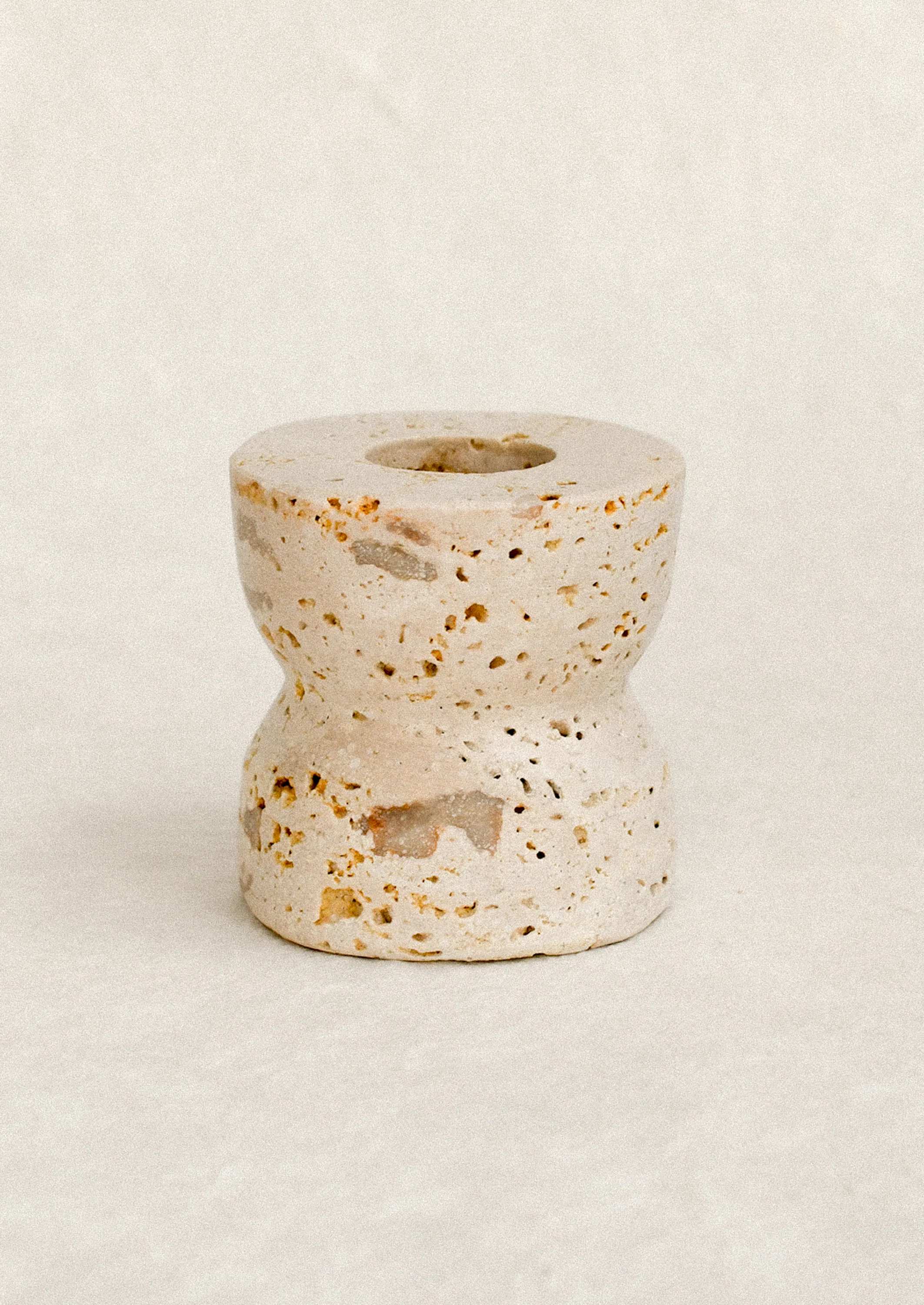 Tove Travertine Candle Holder - Image 2