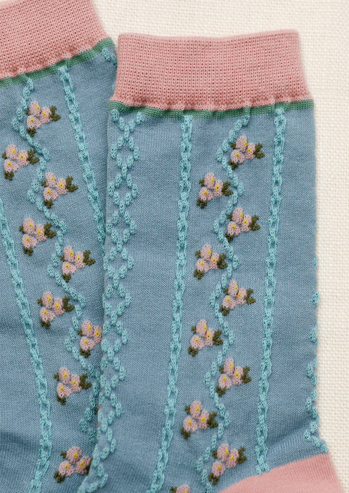 Spring Trellis Floral Socks - Image 3