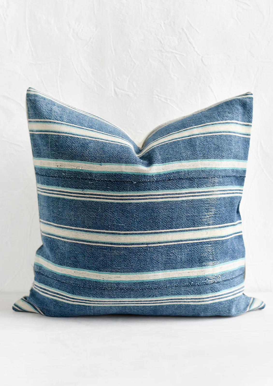 Two Tone Indigo Striped Pillow