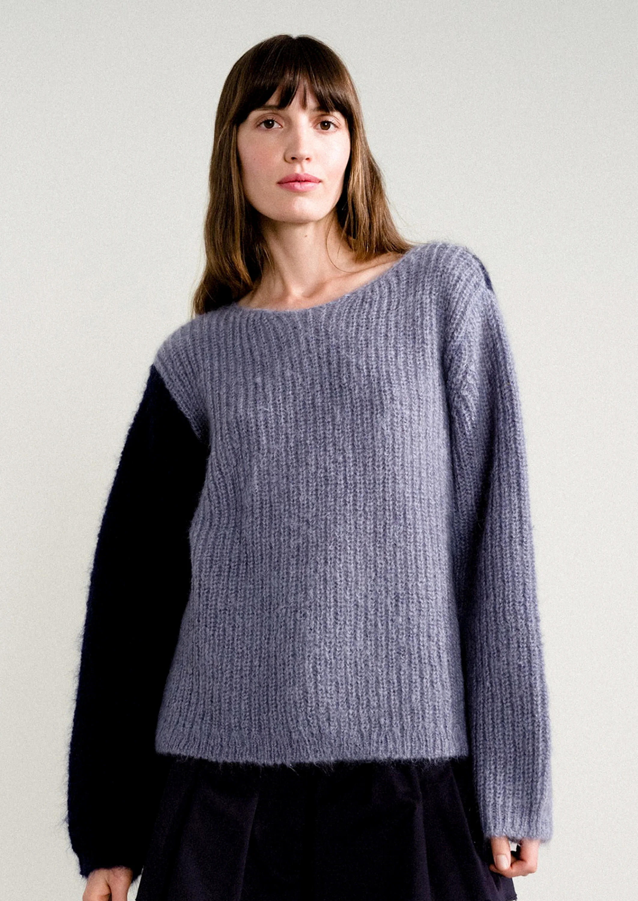 Two Tone Mohair Sweater