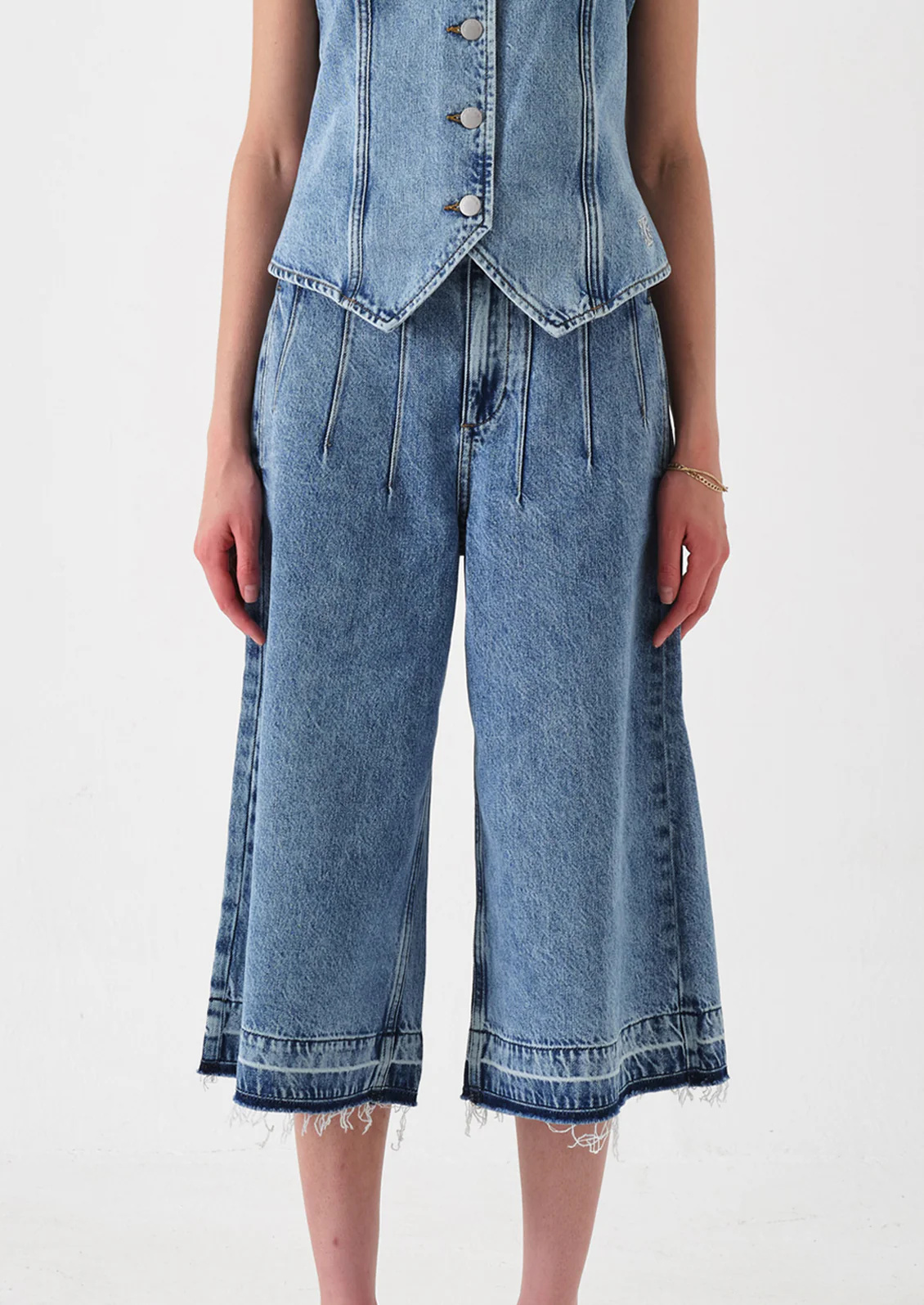 Vera Cropped Denim Culotte