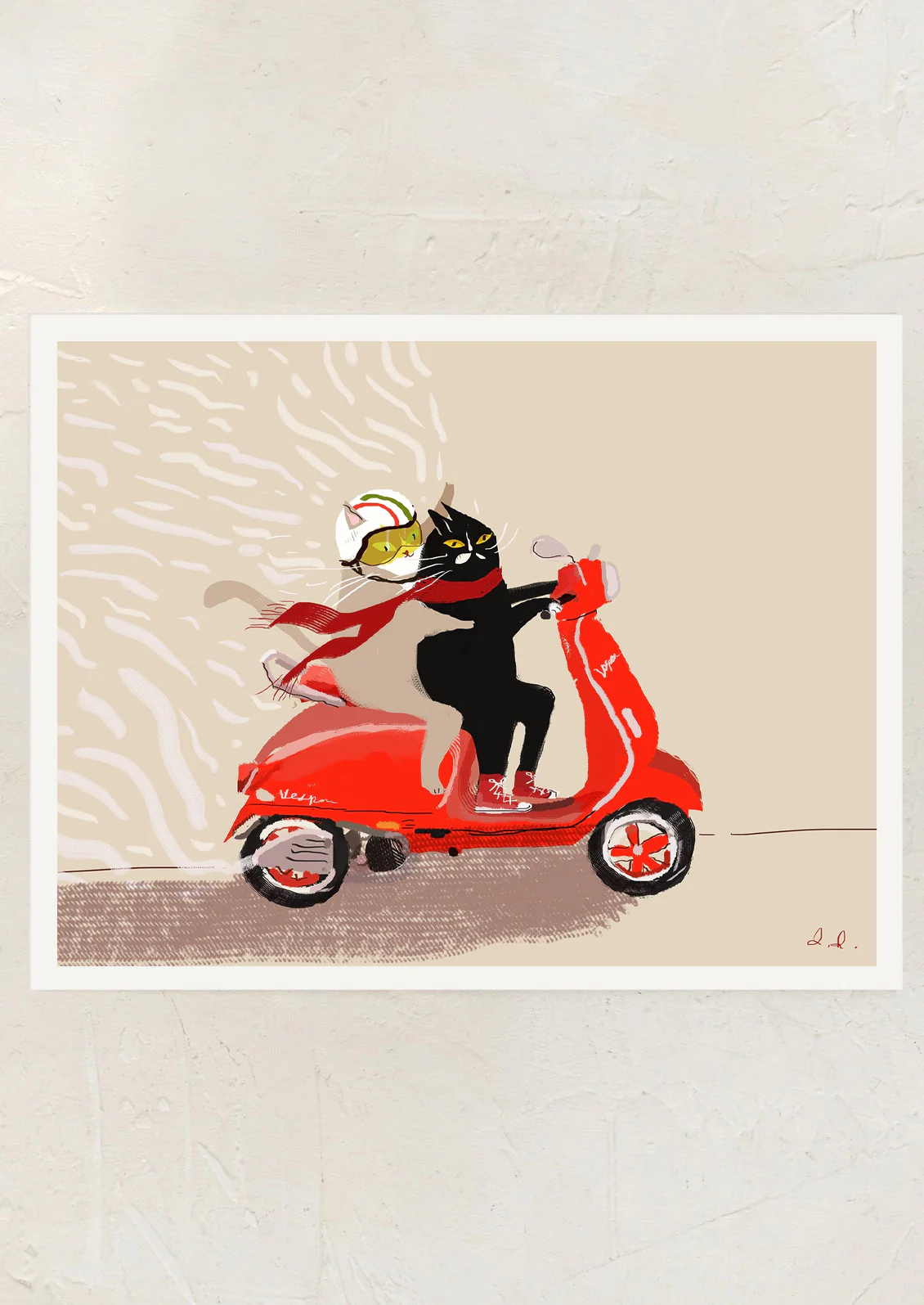 Vespa Cats Print