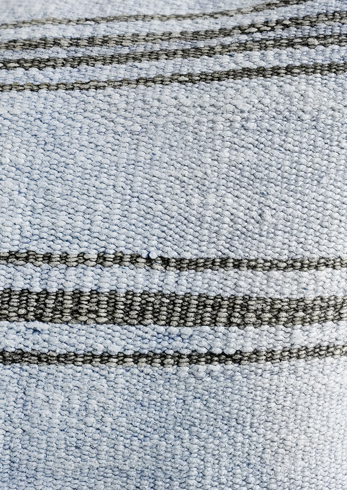 Vintage Hemp Pillow in Faded Indigo Stripe - Image 3