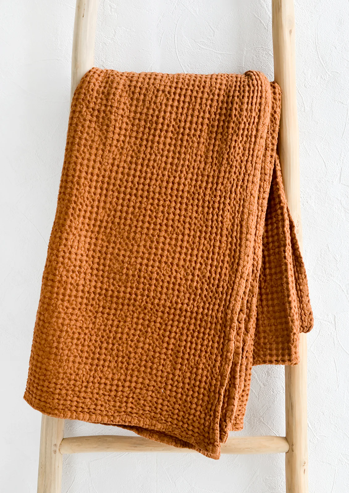 Waffled Linen-Cotton Bed Throw - Image 3