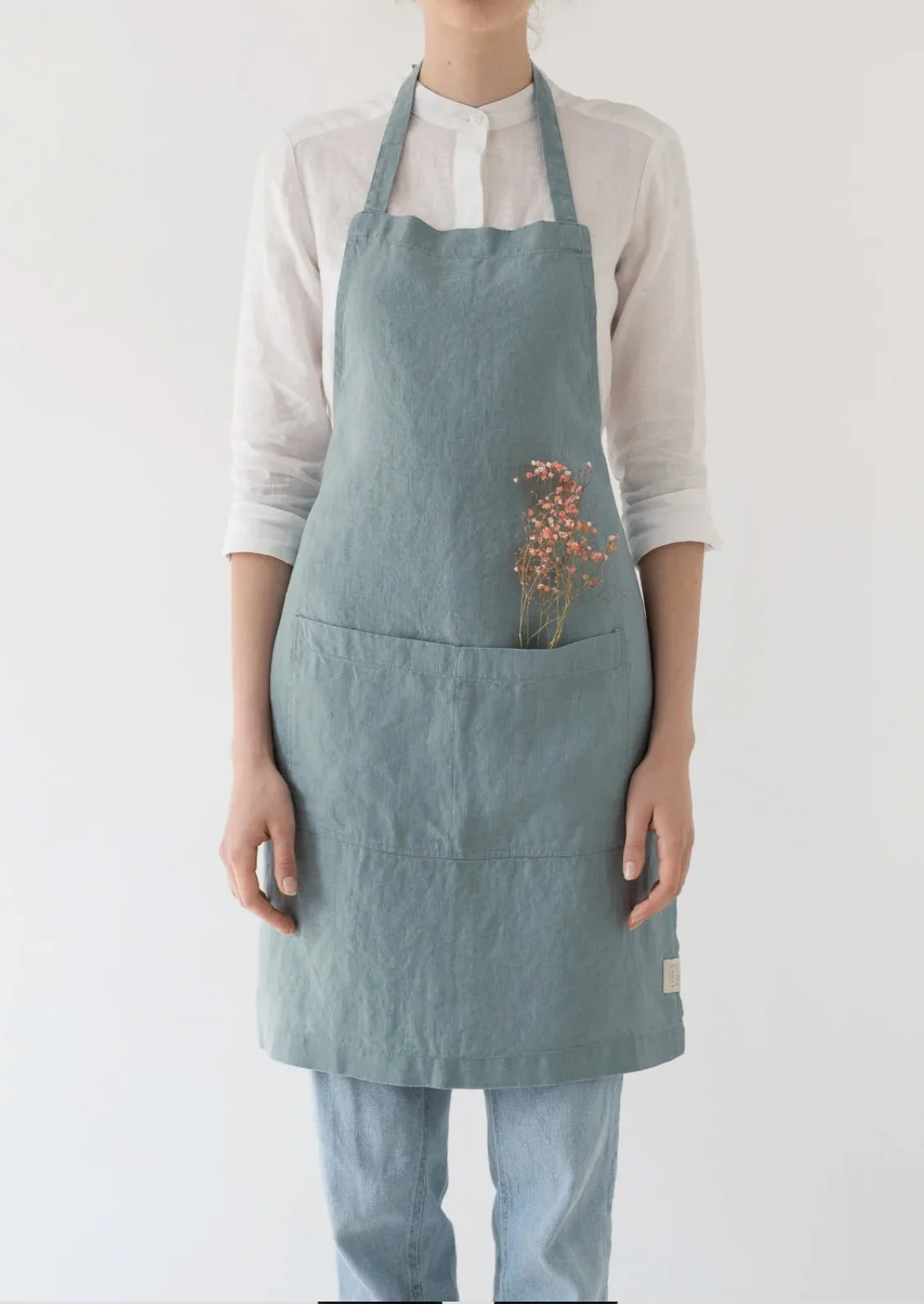 Washed Linen Apron - Image 5
