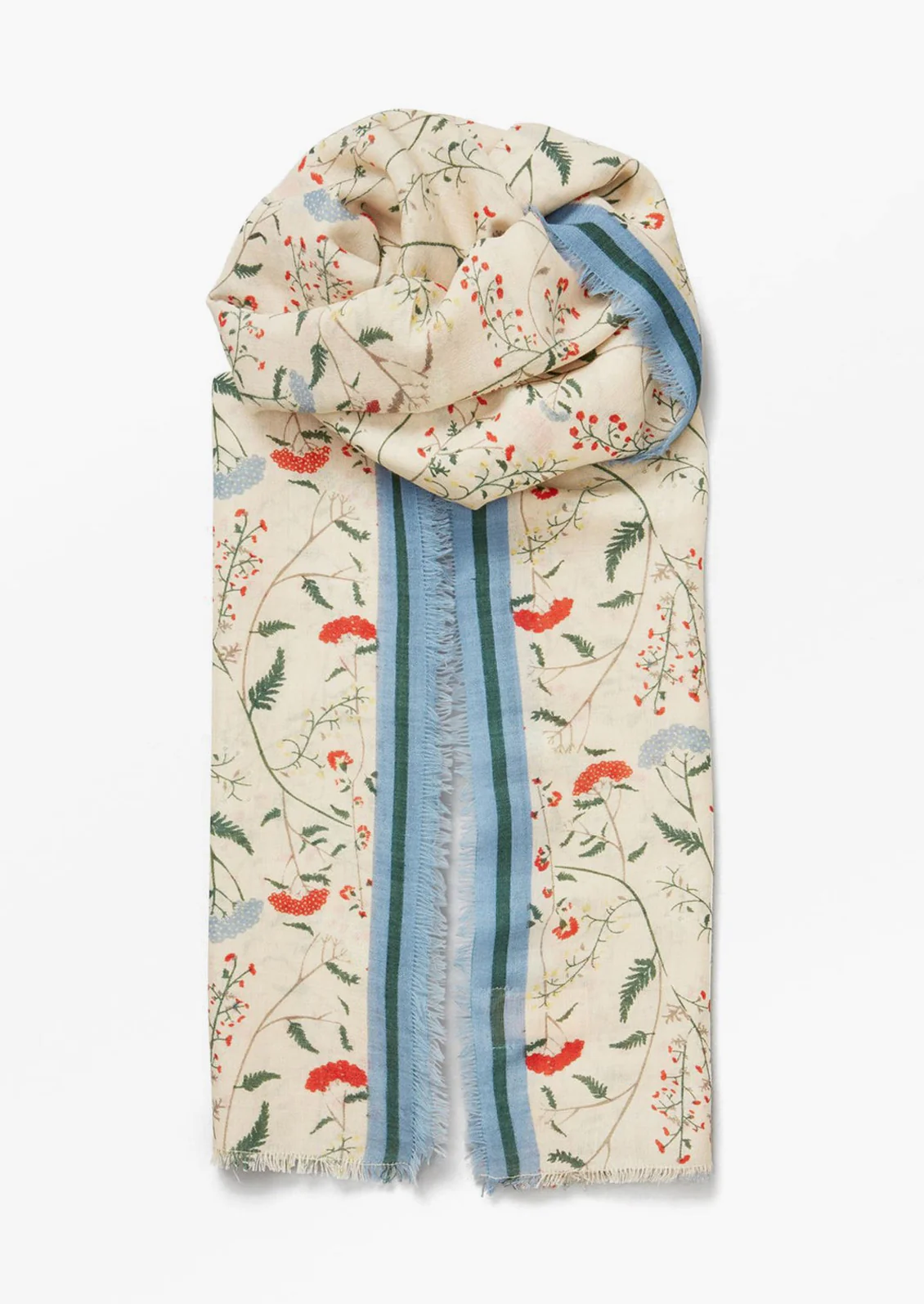 Wildflowers Wool-Silk Scarf - Image 2