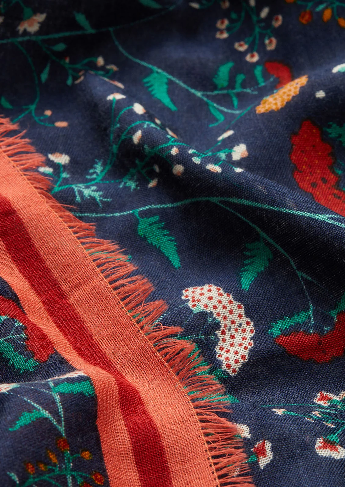 Wildflowers Wool-Silk Scarf - Image 4