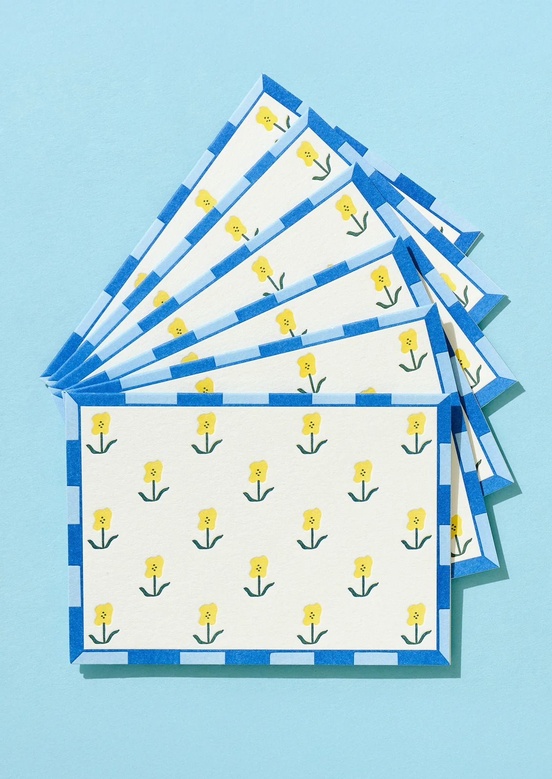 Yellow Florals Blank Card Set