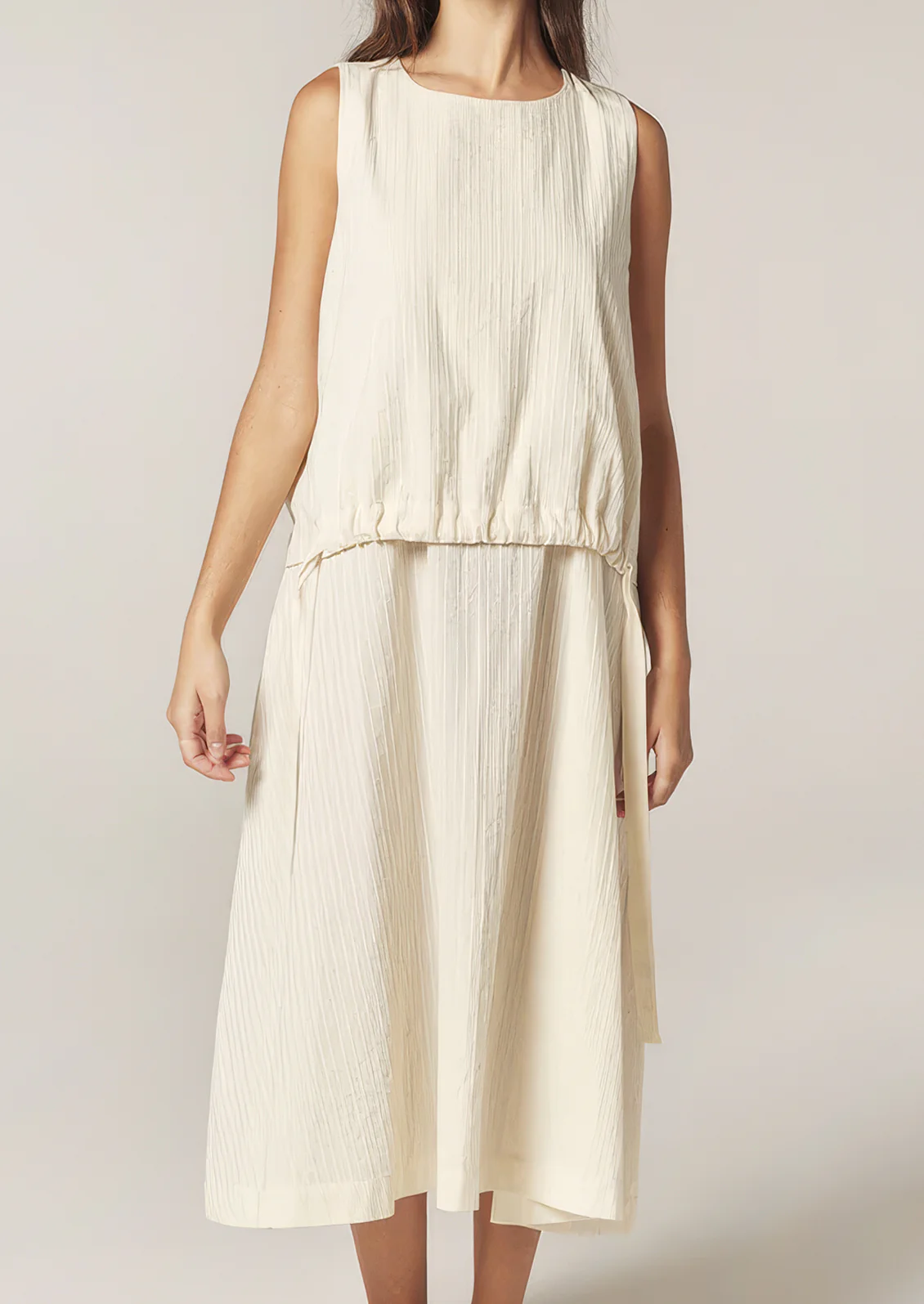 Zaza Tie Waist Cotton Dress