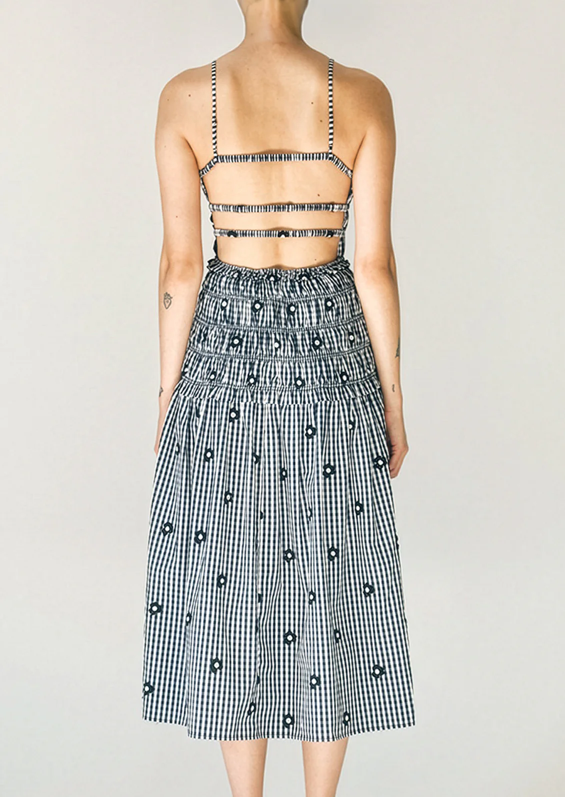 Zisa Backless Gingham Dress - Image 2